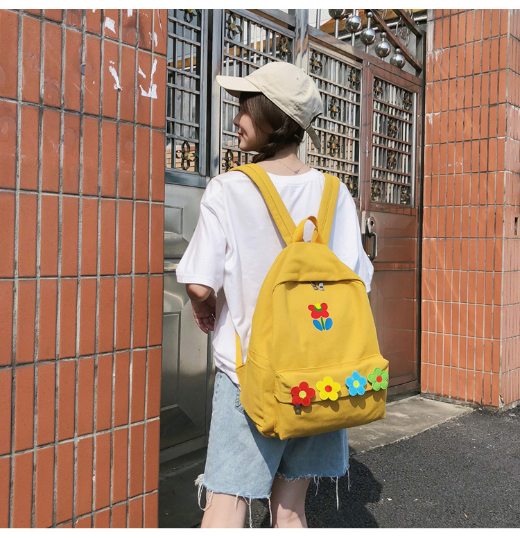 Fashion Yellow Flower Backpack,Backpack