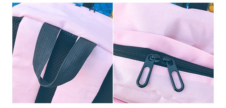 Fashion Black Net Pocket Stitching Backpack,Backpack
