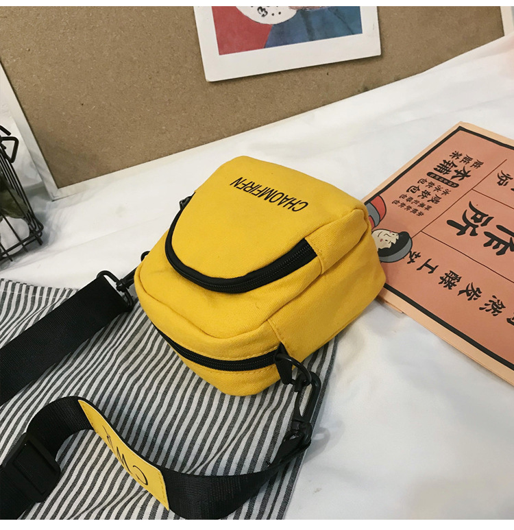Fashion Yellow Letter Printed Shoulder Messenger Bag,Shoulder bags