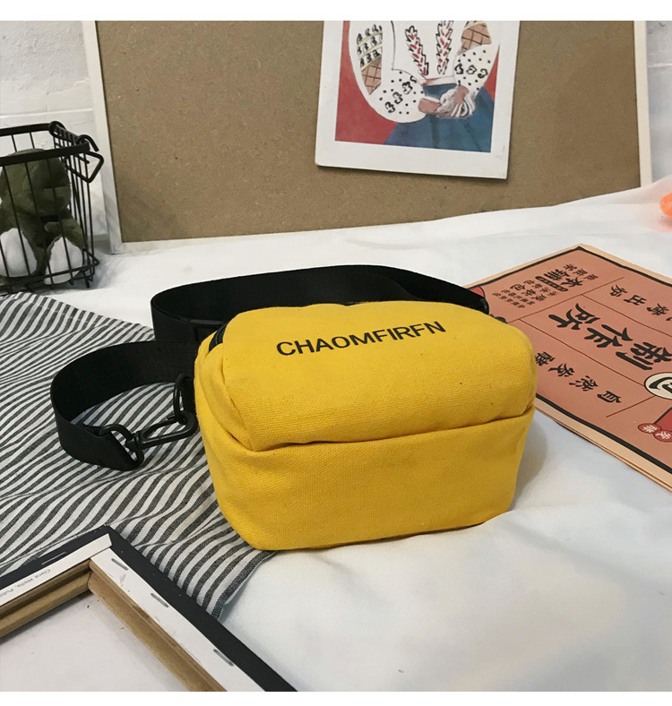 Fashion Yellow Letter Printed Shoulder Messenger Bag,Shoulder bags