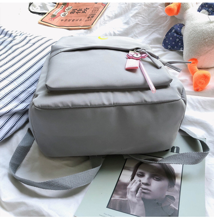 Fashion Gray Letter Print Moon Backpack,Backpack