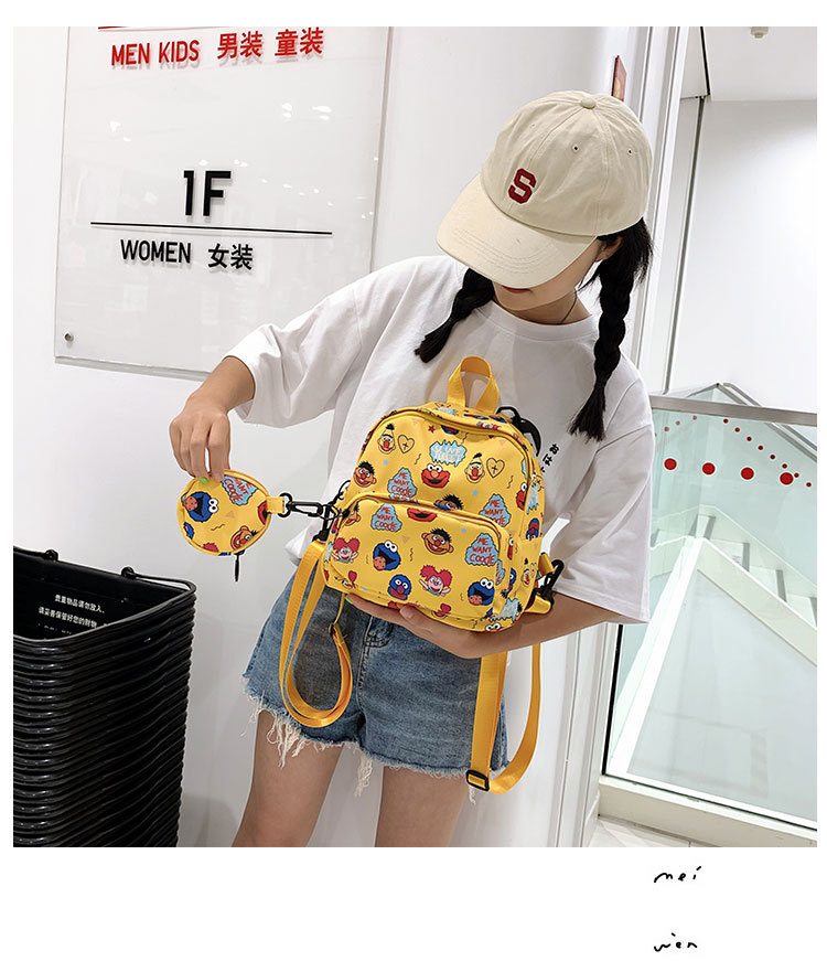 Fashion Yellow Cartoon Printed Backpack,Backpack