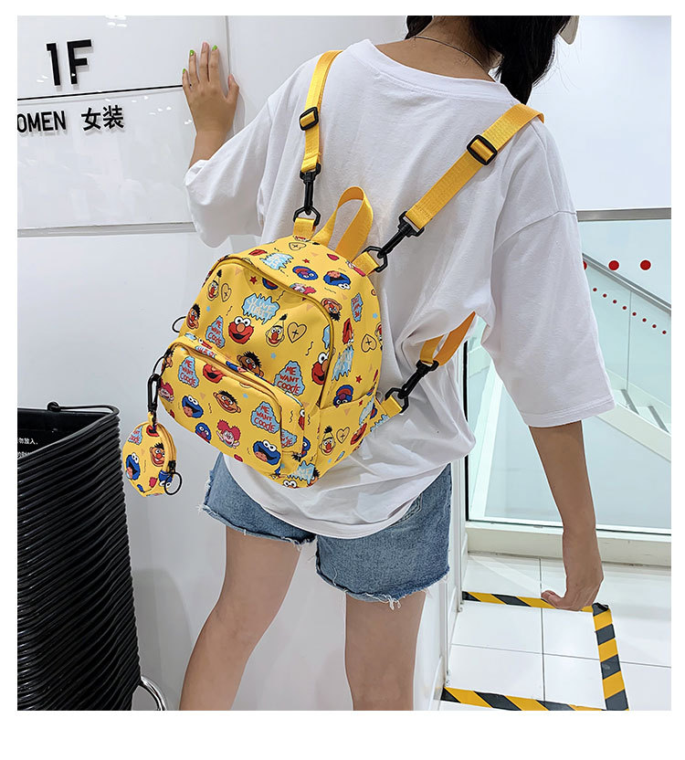 Fashion Yellow Cartoon Printed Backpack,Backpack