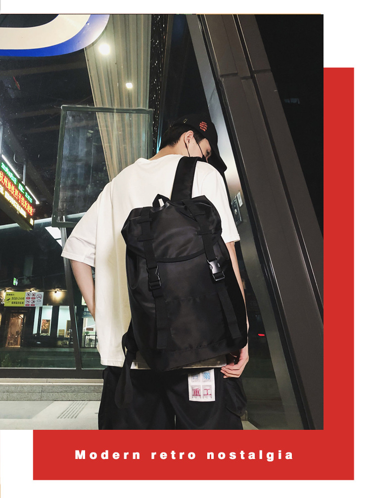 Fashion Black Drawstring Backpack,Backpack