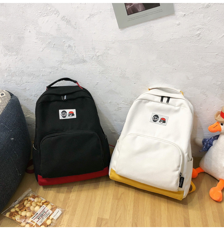 Fashion Yellow Cartoon Label Backpack,Backpack