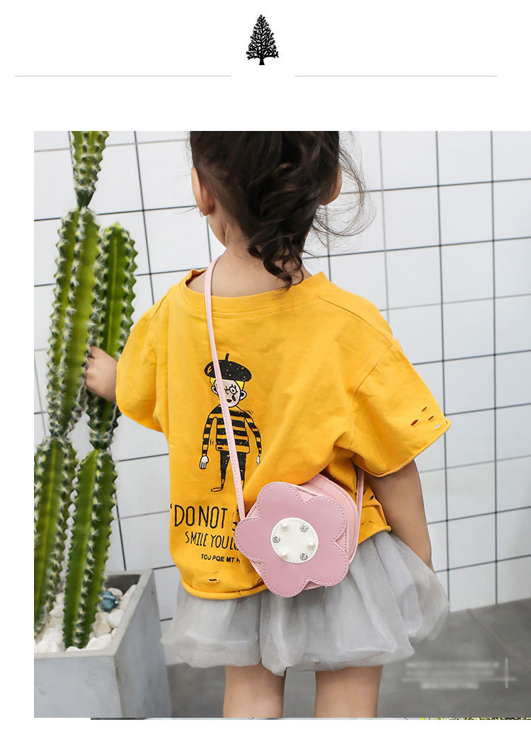 Fashion Yellow Diamond-studded Pearl Flower Children