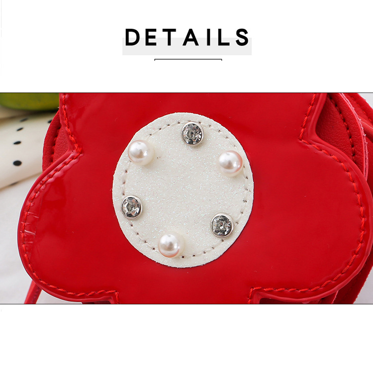 Fashion Red Diamond-studded Pearl Flower Children