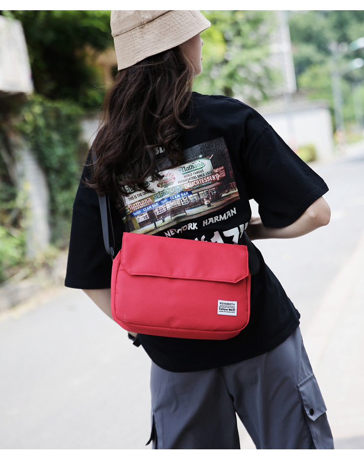 Fashion Red Labeled Shoulder Messenger Bag,Backpack