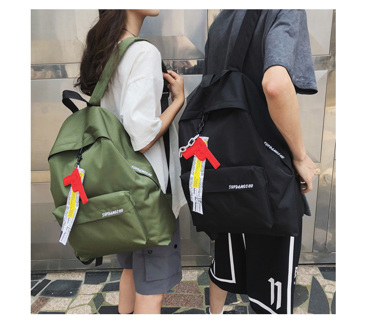Fashion Green Embroidered Letter Backpack,Backpack