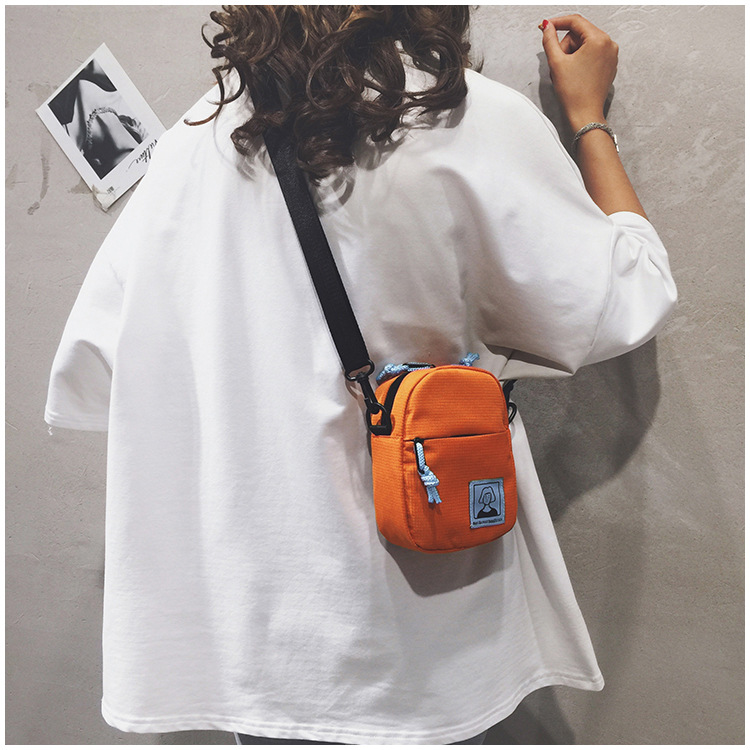 Fashion Orange Cartoon Labeling Shoulder Messenger Bag,Shoulder bags