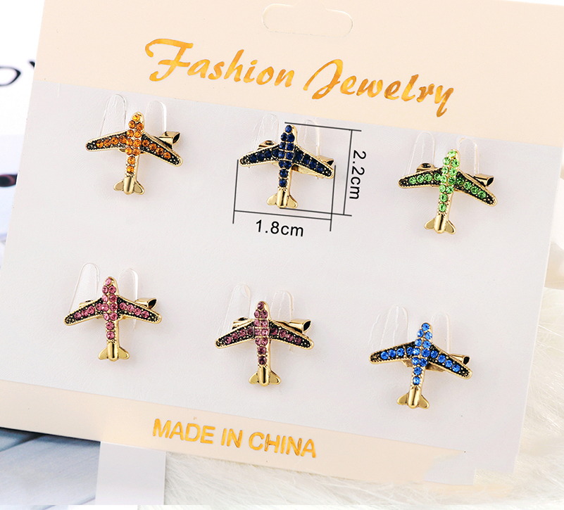 Fashion Gold Alloy-studded Aircraft Brooch 6 Packs,Korean Brooches