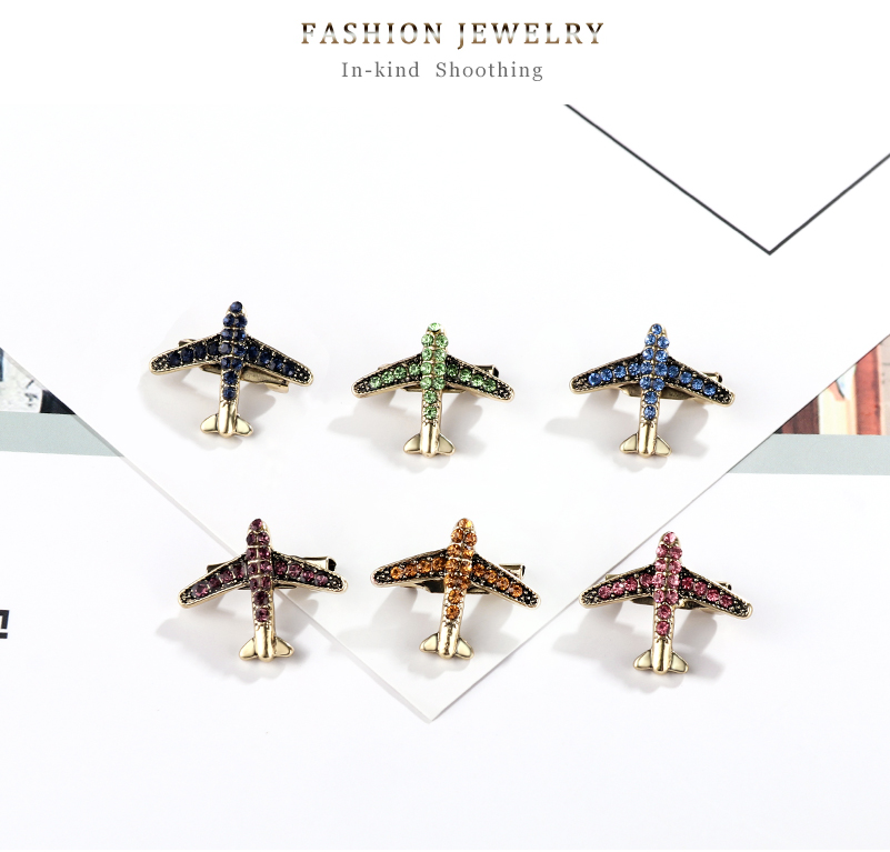 Fashion Gold Alloy-studded Aircraft Brooch 6 Packs,Korean Brooches