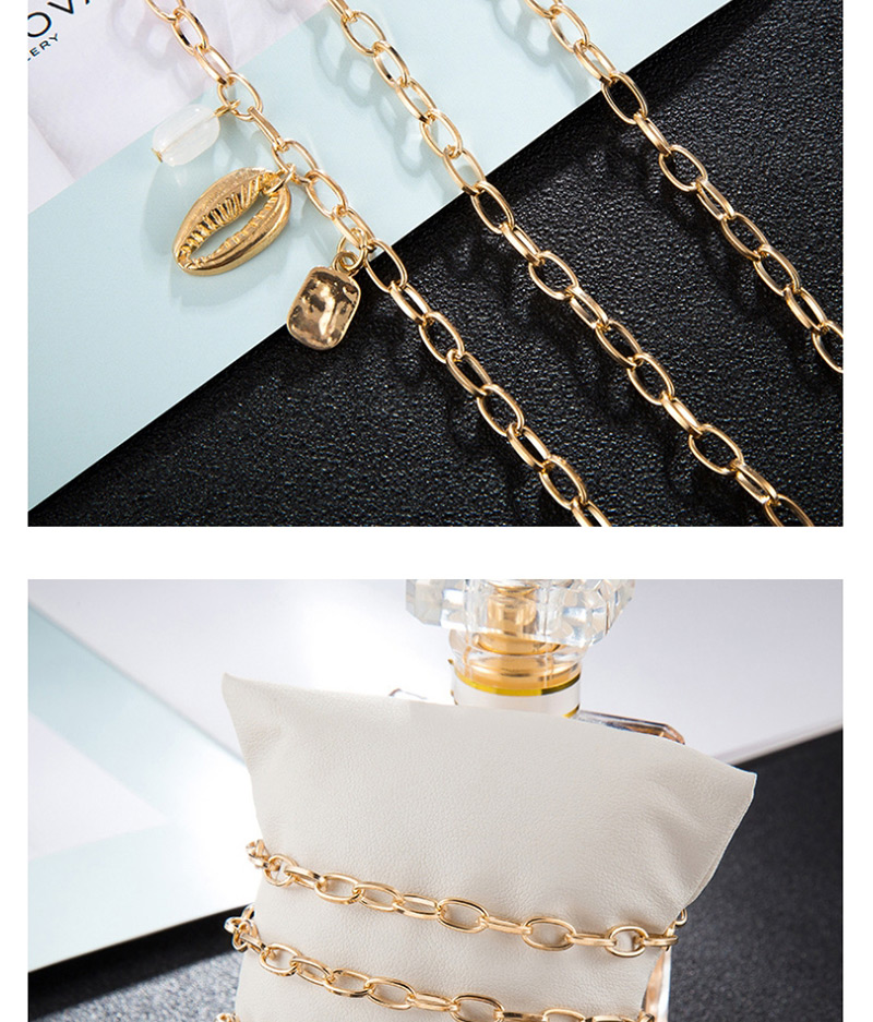 Fashion Gold Chain Pearl Shell Bracelet 3 Piece Set,Fashion Bracelets