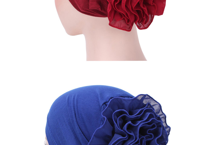Fashion Sapphire Chiffon Disk Flower Cap,Beanies&Others