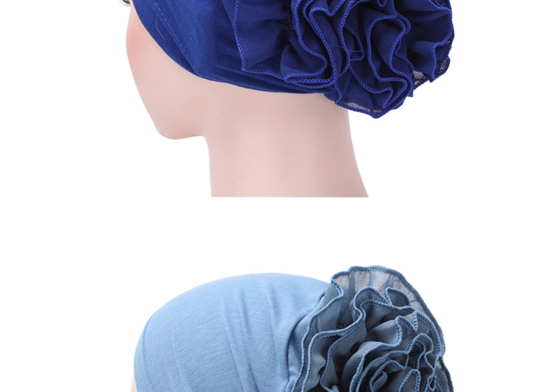 Fashion Gray Chiffon Disk Flower Cap,Beanies&Others