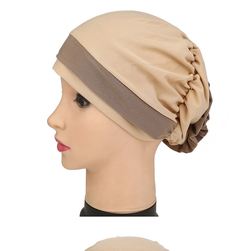Fashion Khaki Two-color Flower Hooded Hat,Beanies&Others
