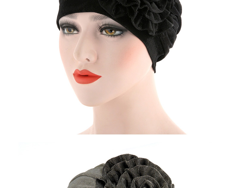 Fashion Navy Side Flower Flower Baotou Cap,Beanies&Others