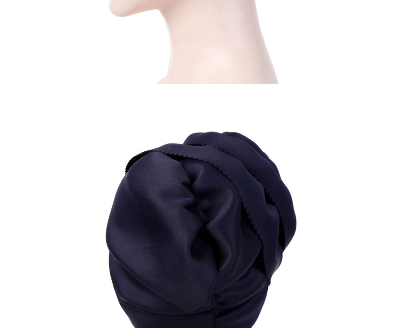 Fashion Sapphire Space Cotton Super Large Flower Side Cut Flower Headband Cap,Beanies&Others
