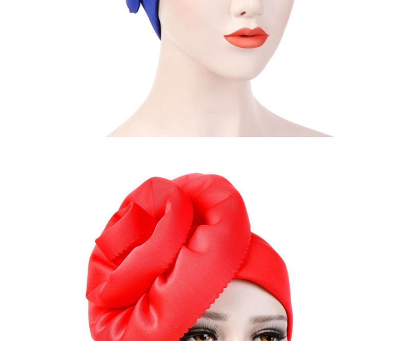 Fashion Red Space Cotton Super Large Flower Side Cut Flower Headband Cap,Beanies&Others