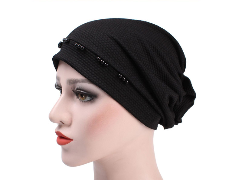 Fashion Black Wearing A Flower Headband After Beading,Beanies&Others