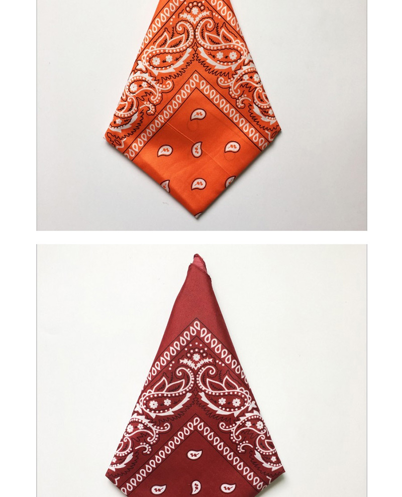 Fashion Orange Red Cashew Flower Print Scarf Scarf,Thin Scaves