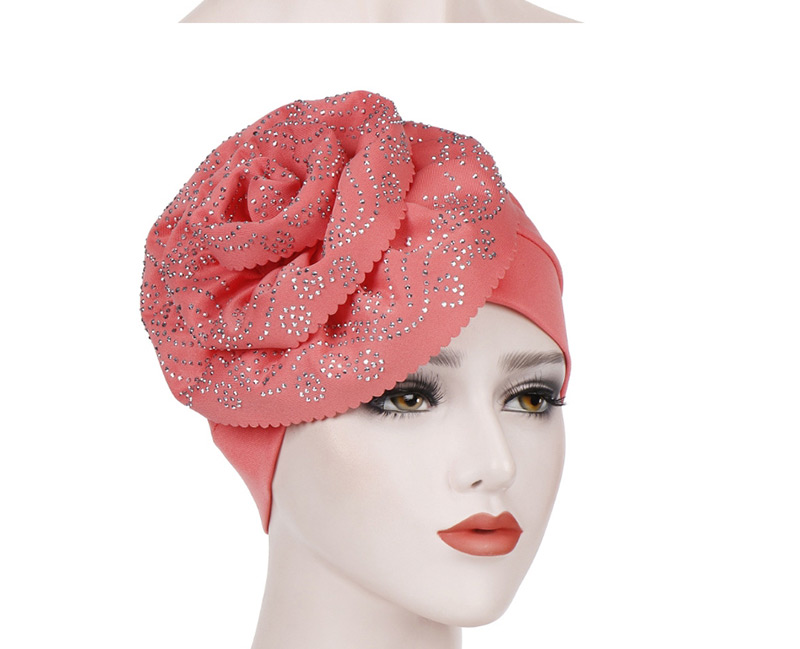 Fashion Red Wavy Cashew Flower Hot Bit Towel Cap,Beanies&Others