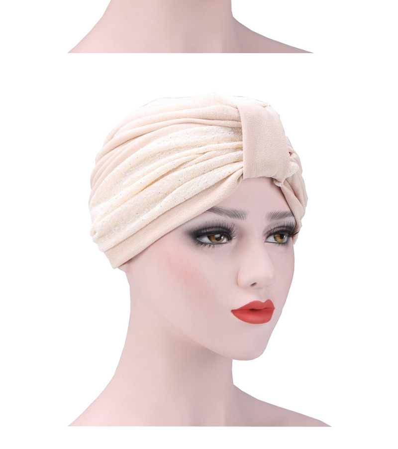 Fashion Big Red Two-color Stitching Pleated Headgear,Beanies&Others