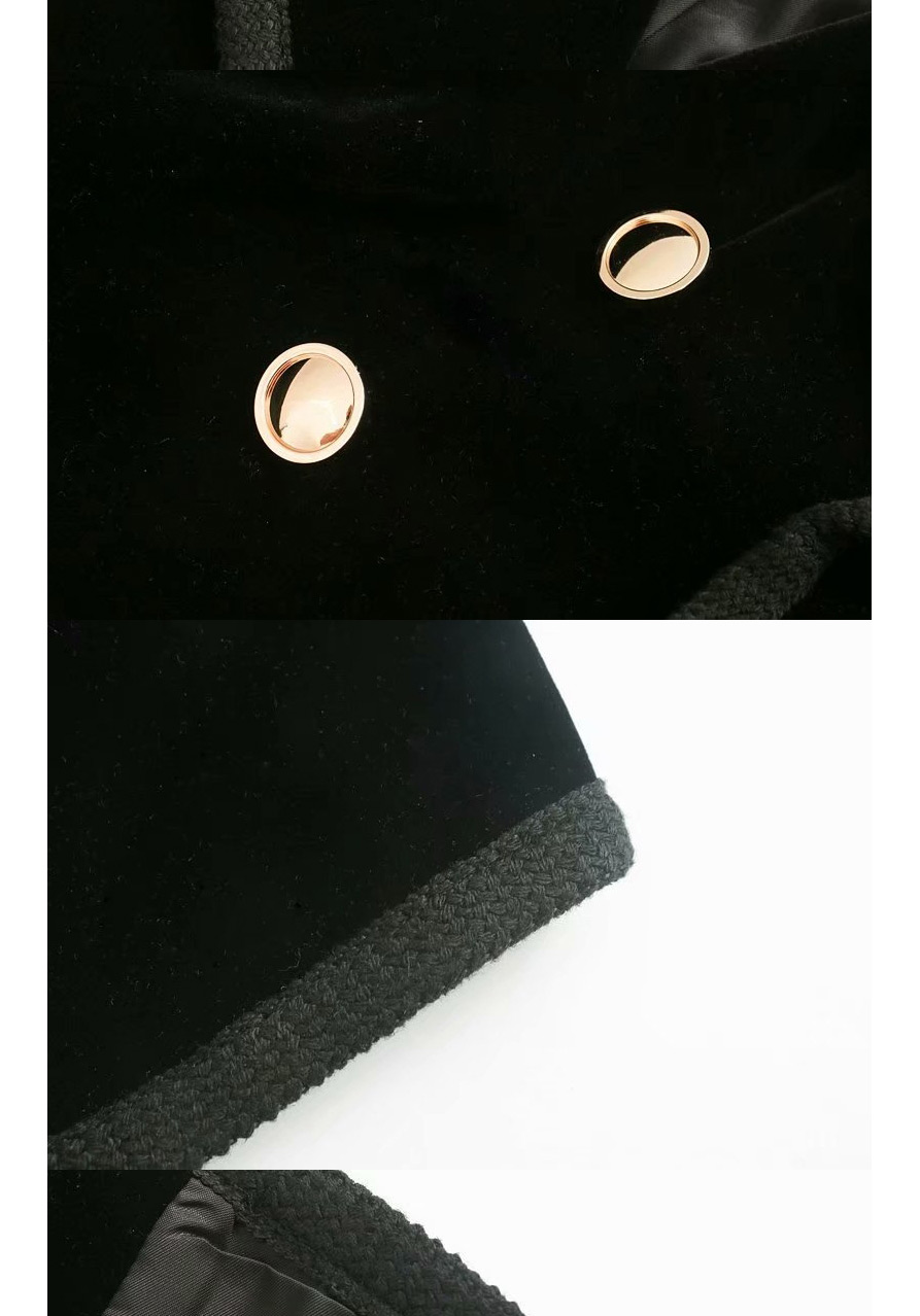 Fashion Black Velvet Short Coat,Coat-Jacket