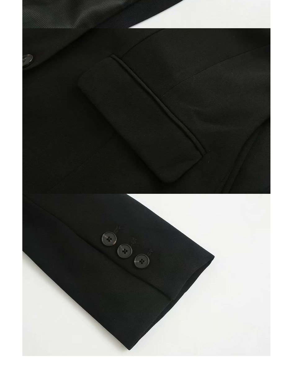 Fashion Black Dress Collar Blazer,Coat-Jacket