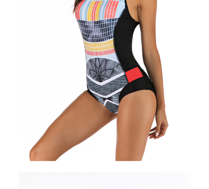 Fashion Color Matching Siamese Surf Suit,One Pieces