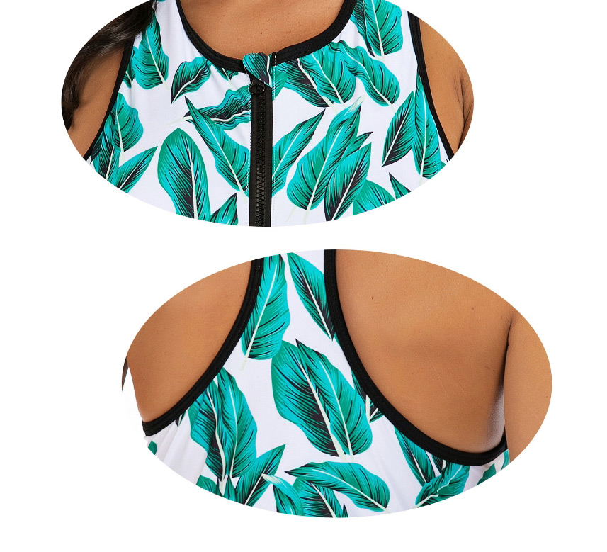 Fashion Green Siamese Surf Suit,One Pieces