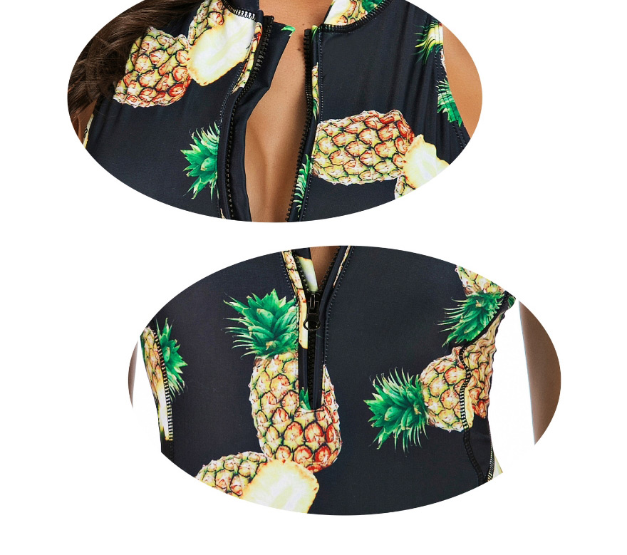 Fashion Pineapple Siamese Surf Suit,One Pieces