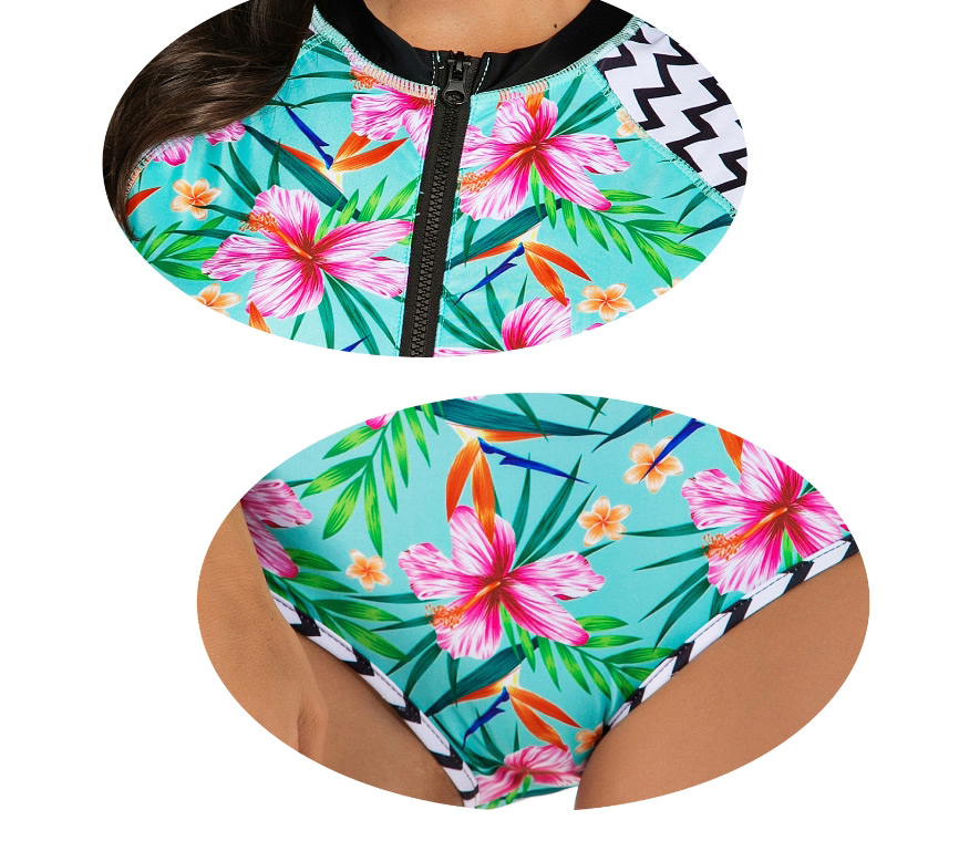 Fashion Green One-piece Swimsuit,One Pieces