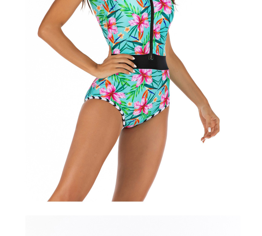 Fashion Green One-piece Swimsuit,One Pieces