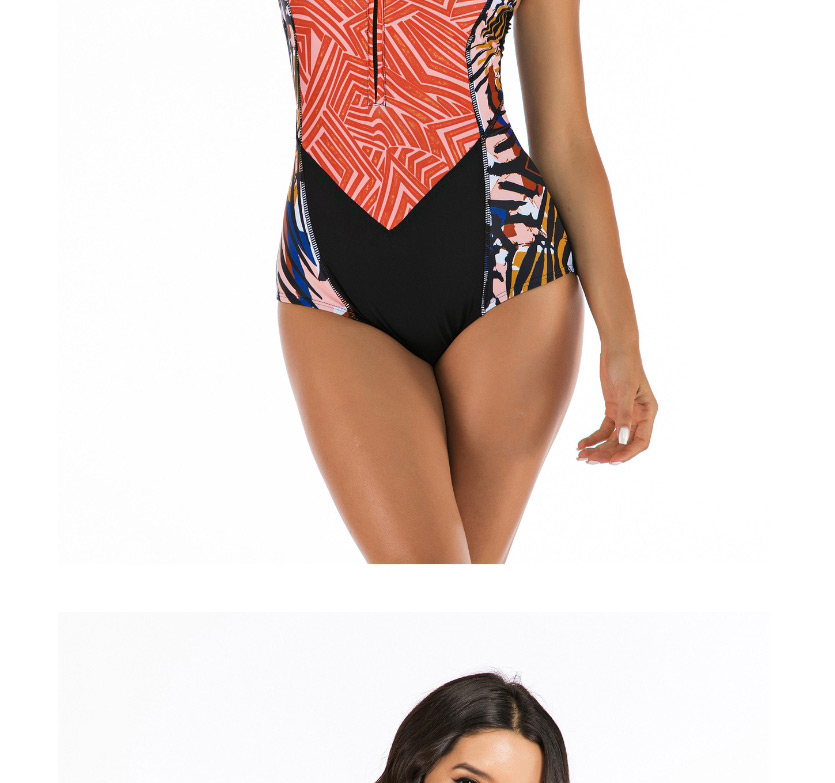 Fashion Color Matching Color Matching Decorated Wetsuit,One Pieces