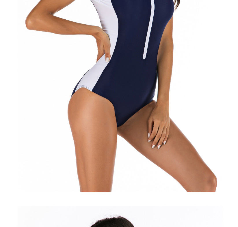 Fashion Navy Siamese Diving Suit,One Pieces