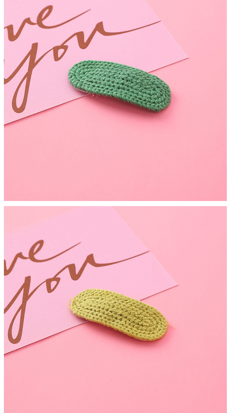 Fashion Green Braided Wool Hair Clip,Hairpins