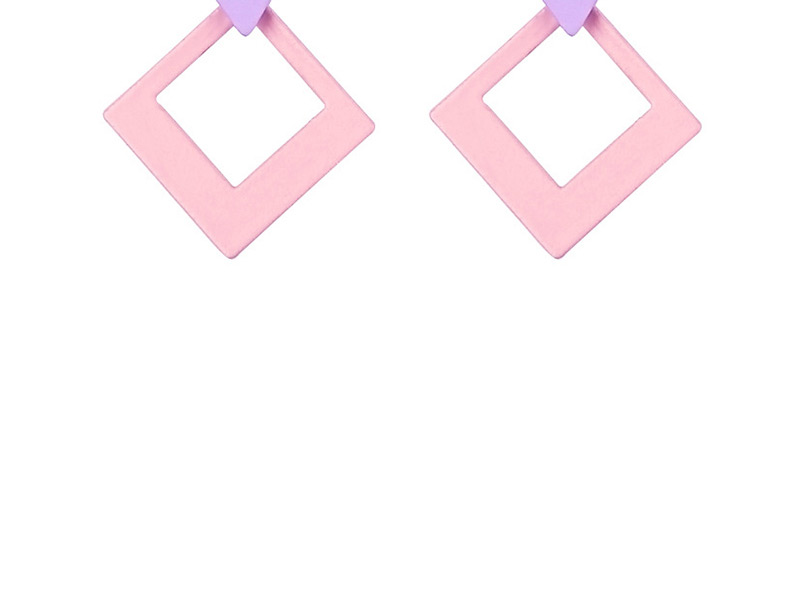 Fashion Pink Diamond Stitching Earrings,Drop Earrings