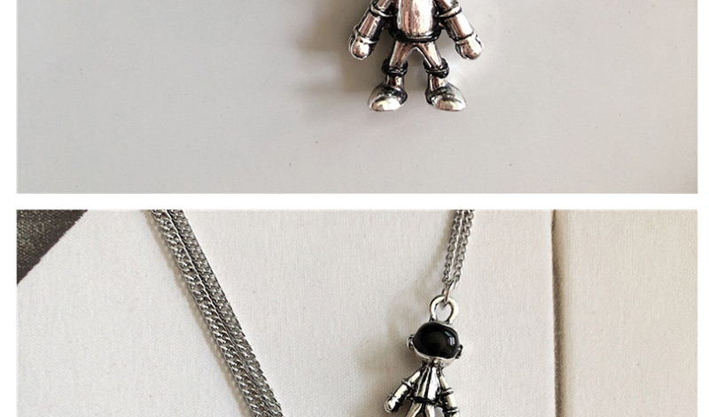 Fashion Large Astronaut Silver Spaceman Necklace,Pendants