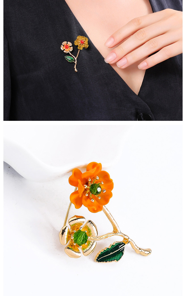 Fashion Pink Drop Glaze Flower Brooch,Korean Brooches