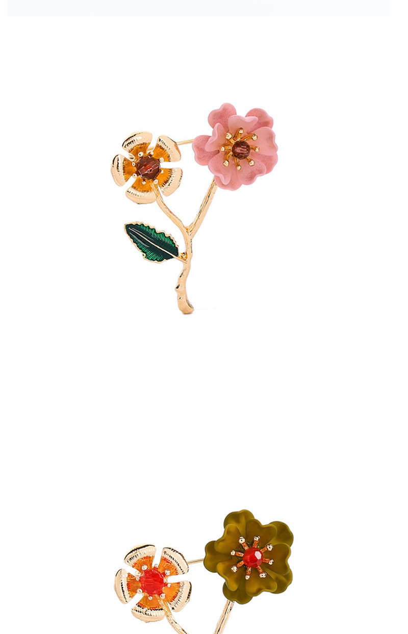 Fashion Yellow Drop Glaze Flower Brooch,Korean Brooches