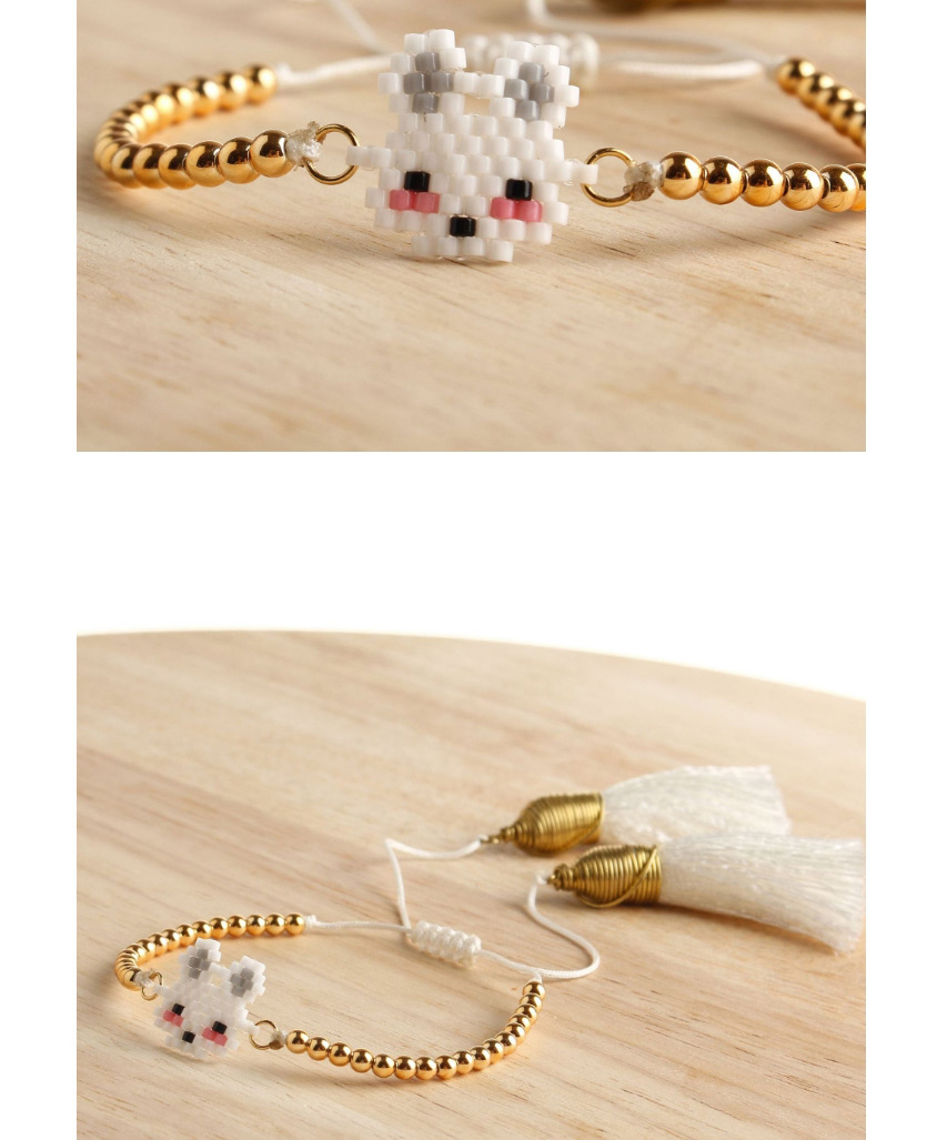 Fashion White Braided White Rabbit Bracelet,Fashion Bracelets
