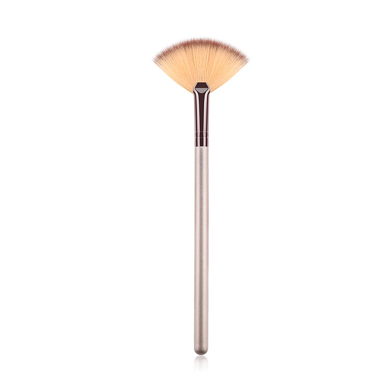Fashion Champagne Gold Single Small Fan-shaped Makeup Brush,Beauty tools