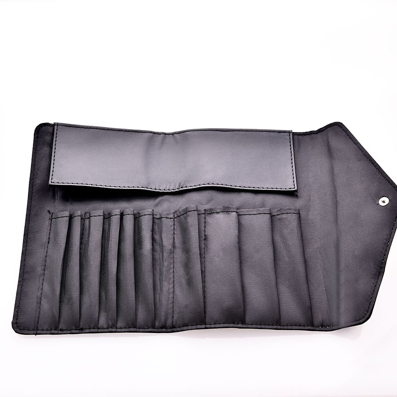 Fashion Black Contrast Stitching Cosmetic Bag,Beauty tools
