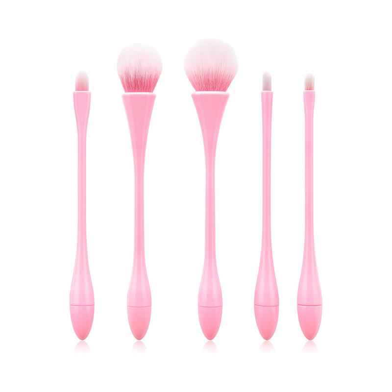 Fashion Pink 5 Sticks Small Waist Colorful Hair Makeup Brush,Beauty tools