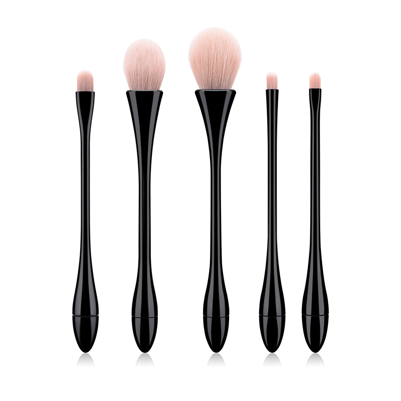 Fashion Rose Gold 5 Sticks Small Waist Colorful Hair Makeup Brush,Beauty tools