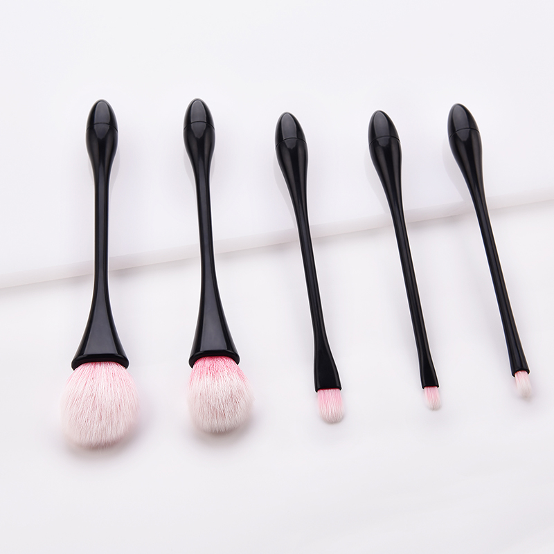 Fashion Black 5 Sticks Small Waist Colorful Hair Makeup Brush,Beauty tools