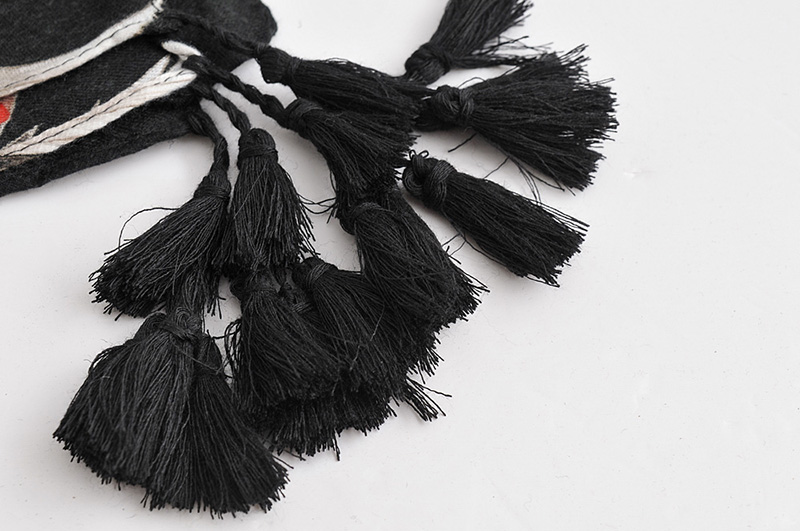 Fashion Black Crane Print Tassel Scarf Shawl,Thin Scaves