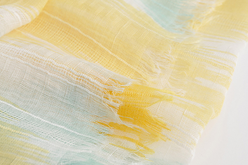 Fashion Yellow Abstract Diamond Print Scarf Shawl,Thin Scaves
