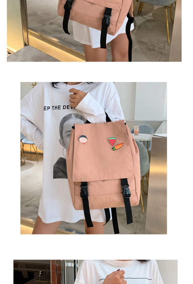 Fashion Pink Cartoon Label Backpack,Backpack